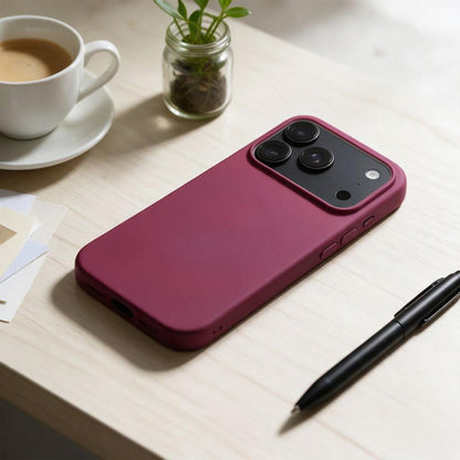 Deksel til Apple iPhone 18 Pro / iPhone 17 Pro, OEM, silikon, vinrød
