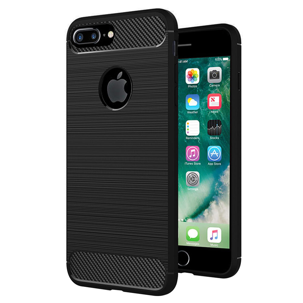 Deksel for Apple iPhone 7 Plus, Techsuit, Karbon, Svart
