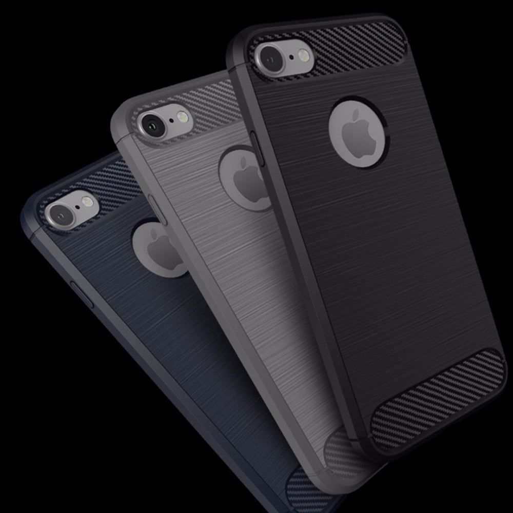 Deksel for Apple iPhone 8 / 7, Techsuit, Karbon, Svart