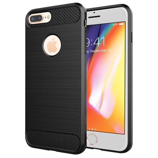 Deksel for Apple iPhone 8 Plus, Techsuit, Karbon, Svart