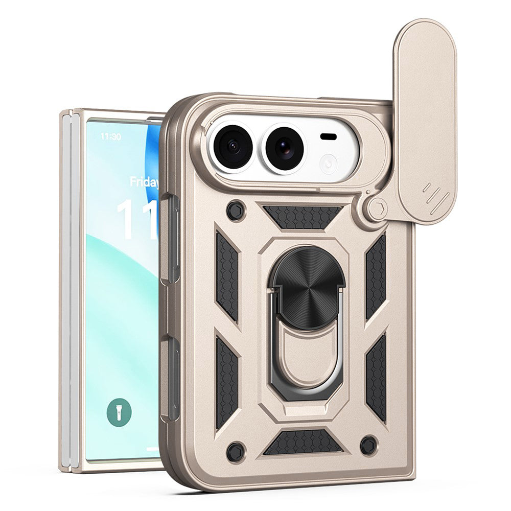 Deksel til Apple iPhone Duo, Techsuit, CamShield, gullfarget