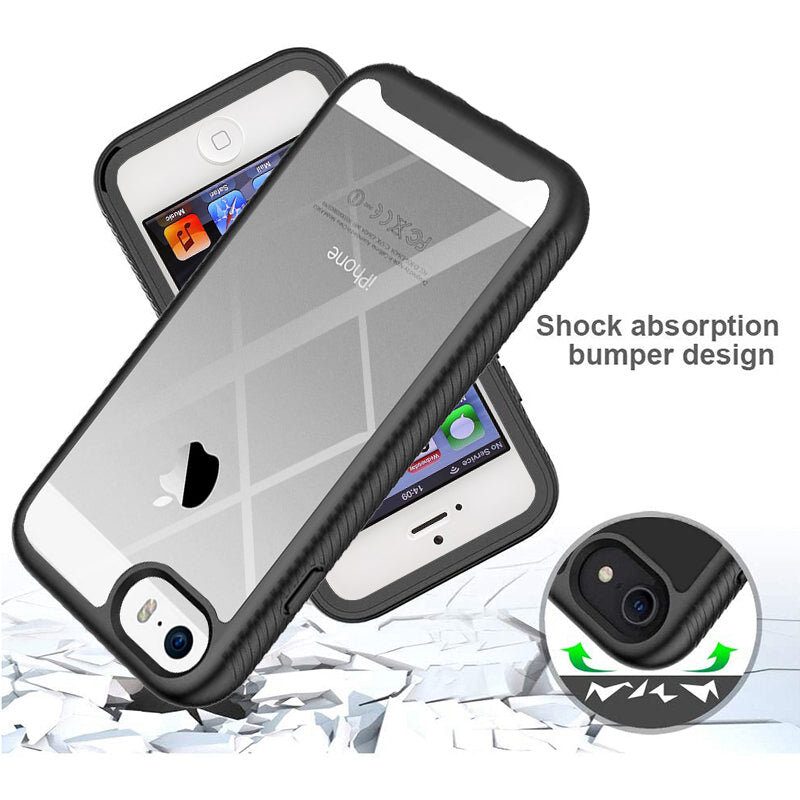 Deksel for Apple iPhone SE (2016) / 5 / 5s, Techsuit, Defense360 Pro, Svart