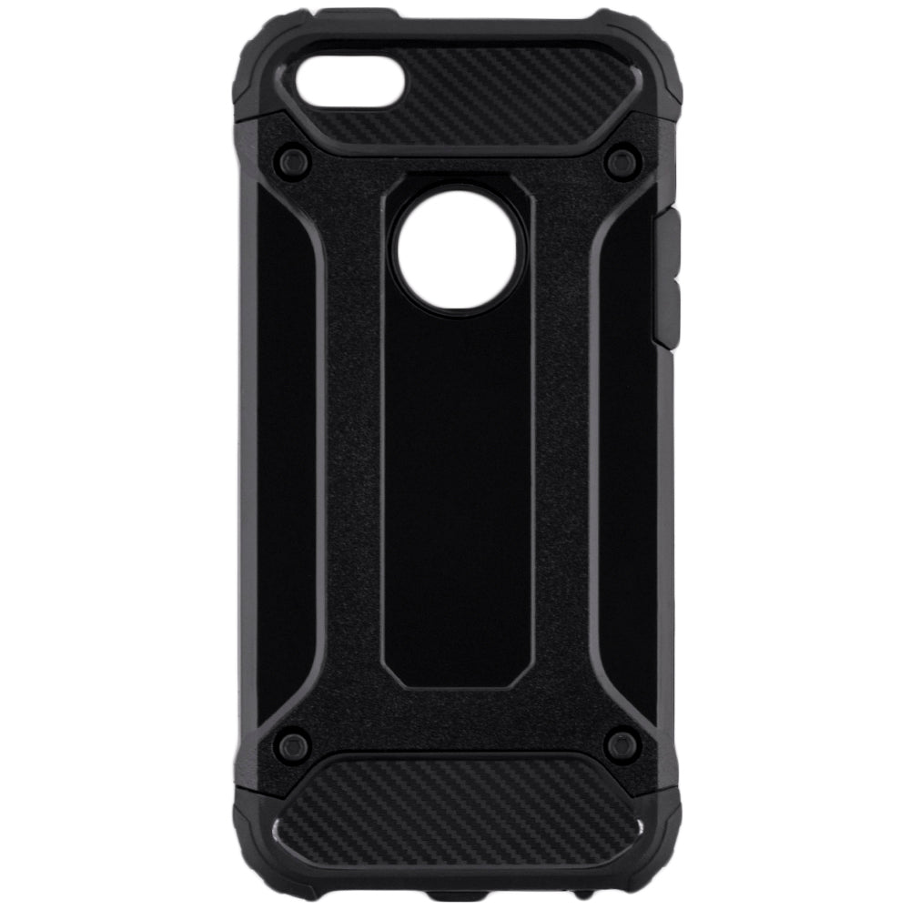 Deksel for Apple iPhone SE (2016) / 5 / 5s, Techsuit, Hybrid Armor, Svart