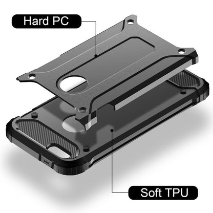 Deksel for Apple iPhone SE (2016) / 5 / 5s, Techsuit, Hybrid Armor, Svart