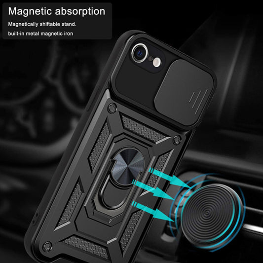 Deksel for Apple iPhone SE (2022) / SE (2020) / 8 / 7, Techsuit, CamShield, Svart