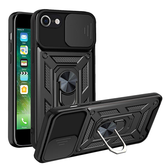 Deksel for Apple iPhone SE (2022) / SE (2020) / 8 / 7, Techsuit, CamShield, Svart
