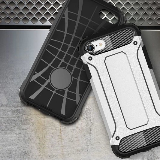 Deksel for Apple iPhone SE (2022) / SE (2020) / 8 / 7, Techsuit, Hybrid Armor, Svart