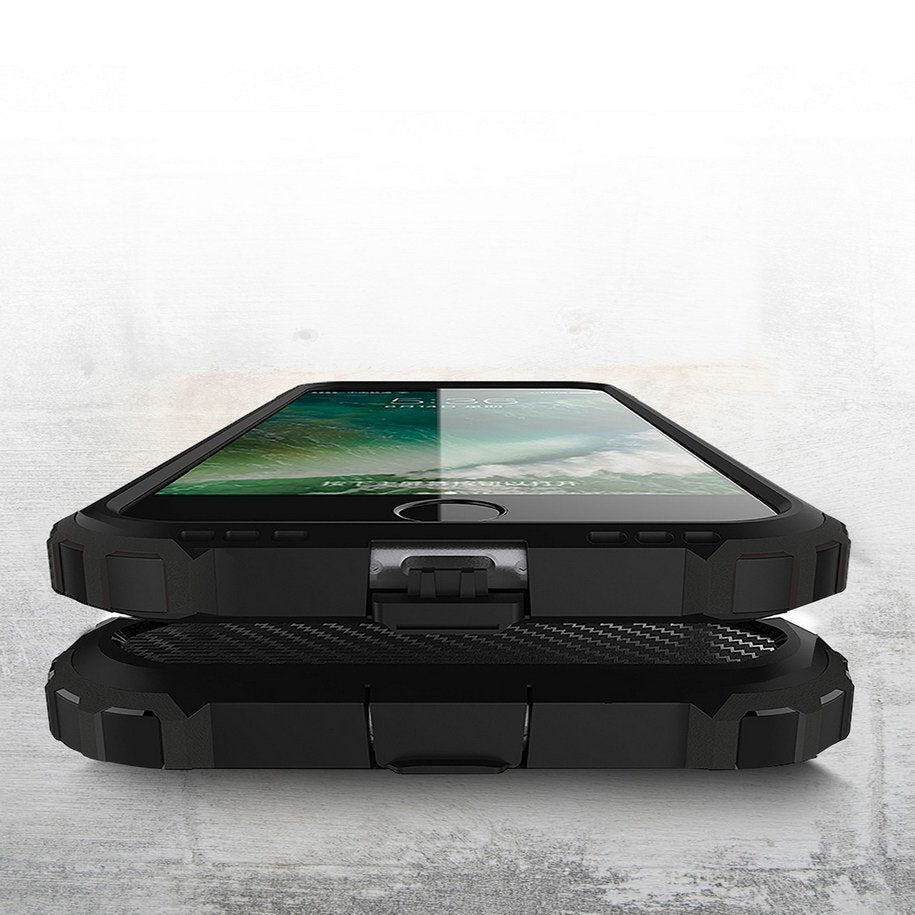 Deksel for Apple iPhone SE (2022) / SE (2020) / 8 / 7, Techsuit, Hybrid Armor, Svart