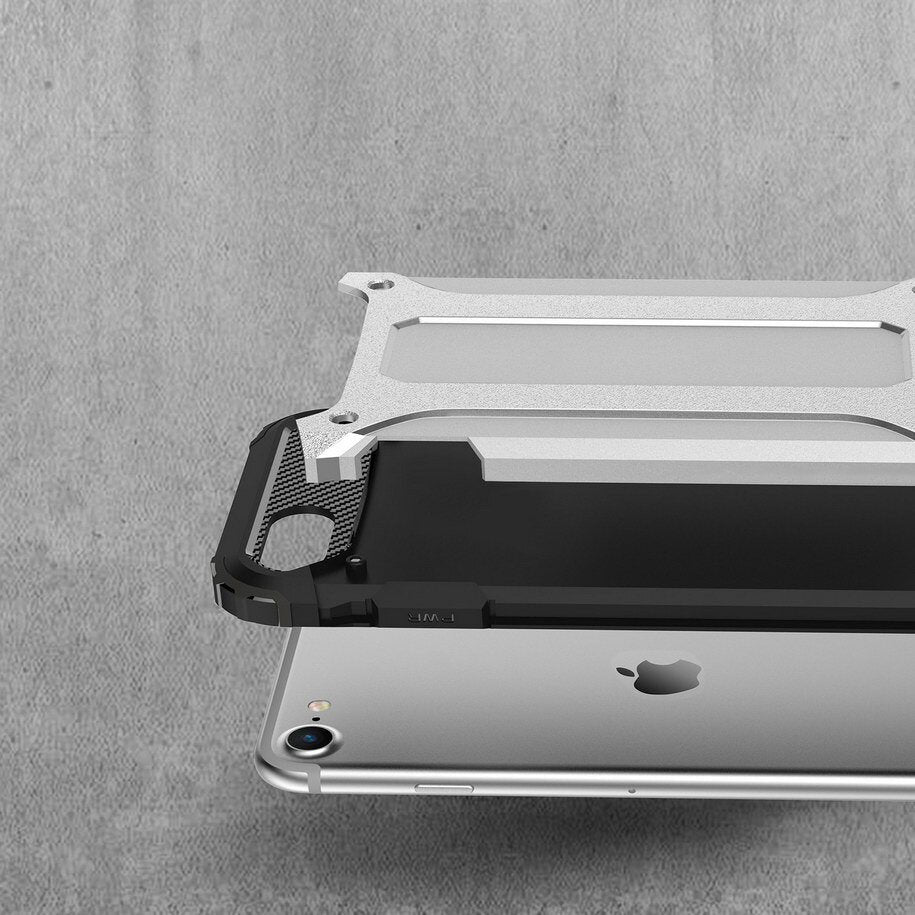Deksel for Apple iPhone SE (2022) / SE (2020) / 8 / 7, Techsuit, Hybrid Armor, Svart