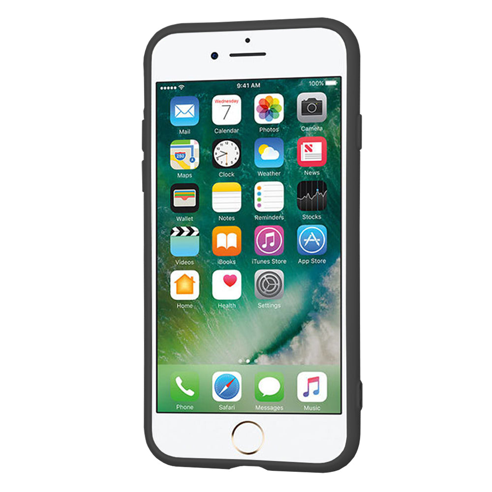 Deksel for Apple iPhone SE (2022) / SE (2020) / 8 / 7, Techsuit, SoftFlex, Svart