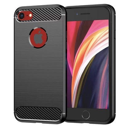 Deksel for Apple iPhone SE (2022) / SE (2020), Techsuit, Karbon, Svart