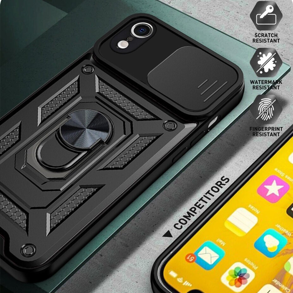 Deksel for Apple iPhone XR, Techsuit, CamShield, Svart