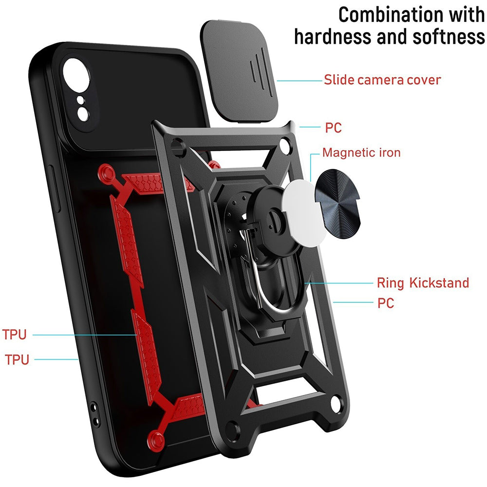 Deksel for Apple iPhone XR, Techsuit, CamShield, Svart