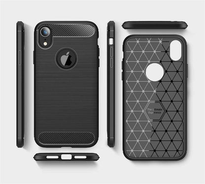Deksel for Apple iPhone XR, Techsuit, Karbon, Svart
