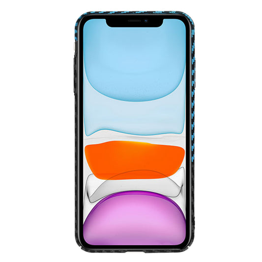Deksel for Apple iPhone XR, Techsuit, Carbonite FiberShell, Svart Bleu