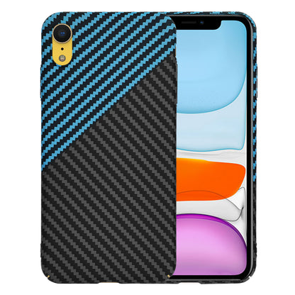 Deksel for Apple iPhone XR, Techsuit, Carbonite FiberShell, Svart Bleu