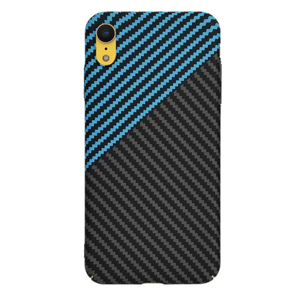Deksel for Apple iPhone XR, Techsuit, Carbonite FiberShell, Svart Bleu