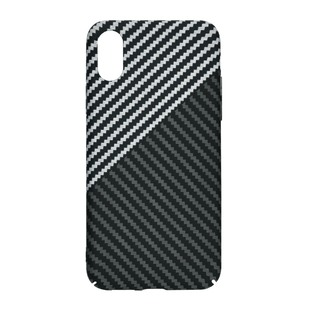 Deksel for Apple iPhone XR, Techsuit, Carbonite FiberShell, Svart Grå