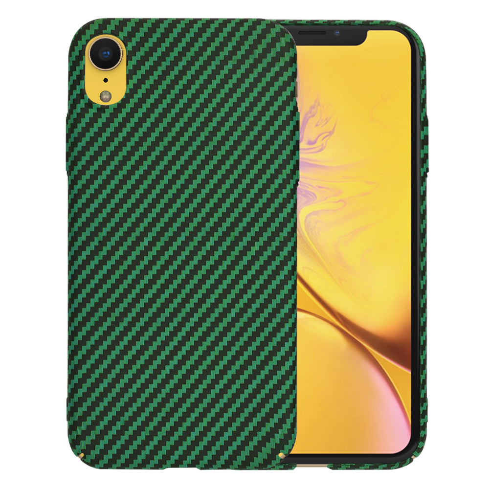 Deksel for Apple iPhone XR, Techsuit, Carbonite FiberShell, Grønn