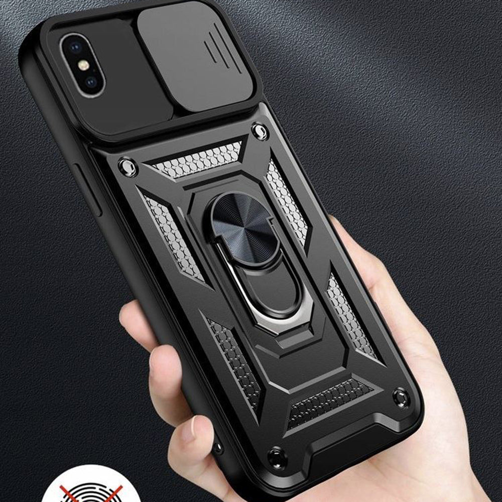Deksel for Apple iPhone XS Max, Techsuit, CamShield, Svart