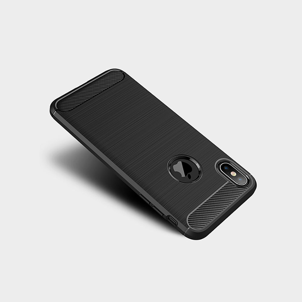 Deksel for Apple iPhone XS Max, Techsuit, Karbon, Svart