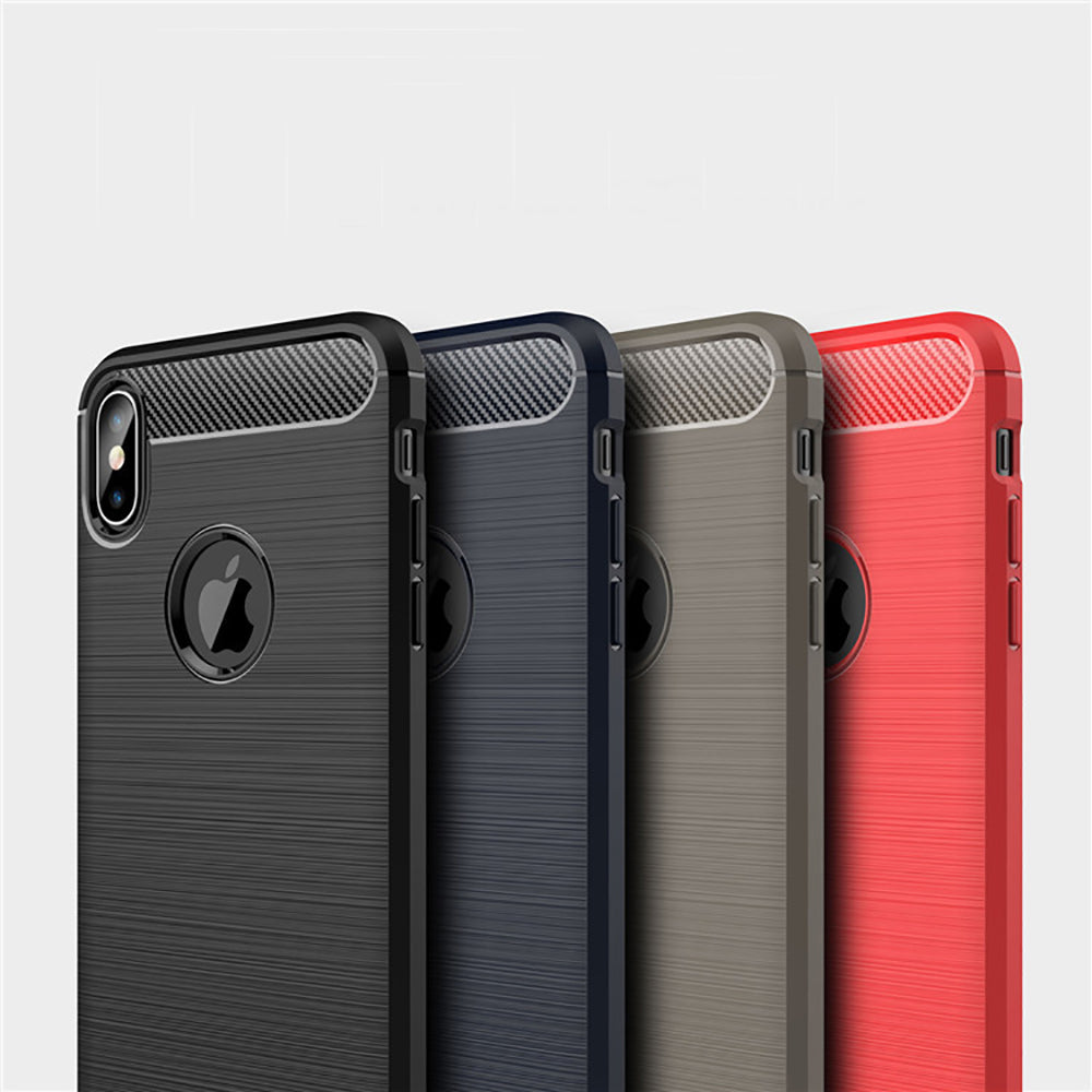 Deksel for Apple iPhone XS Max, Techsuit, Karbon, Svart