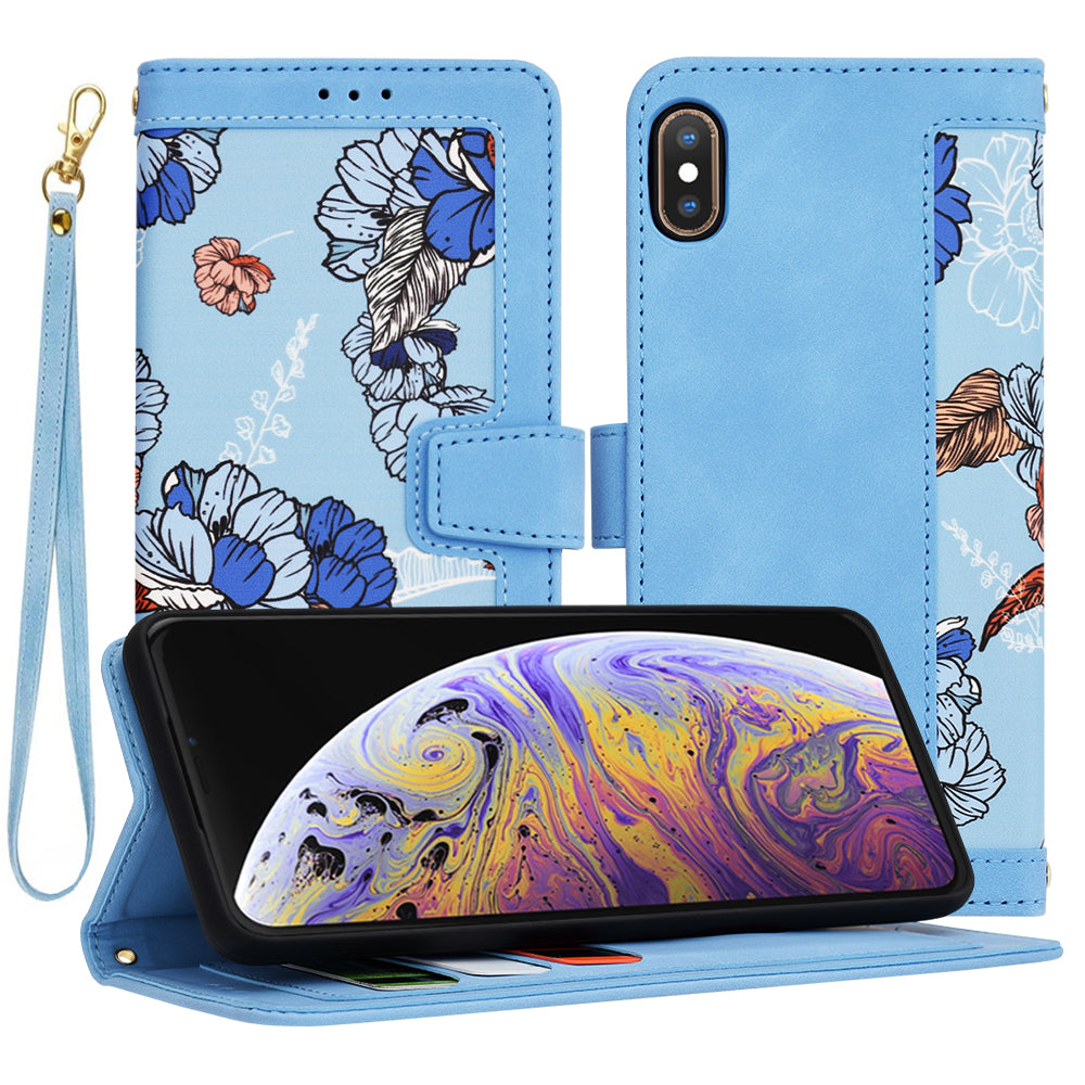 Deksel for Apple iPhone XS Max, Techsuit, FlipCraft, Blå