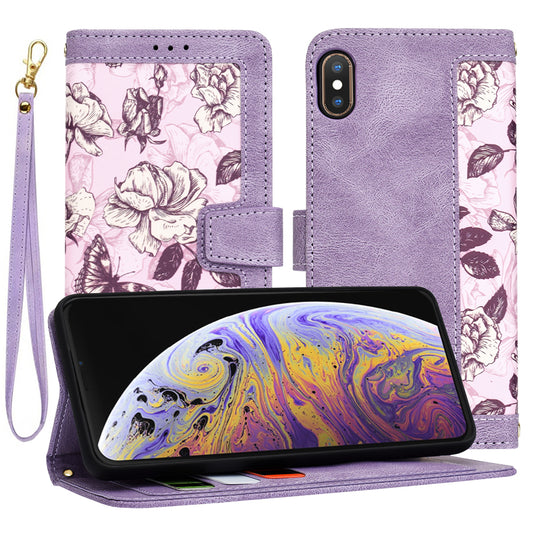 Deksel for Apple iPhone XS Max, Techsuit, FlipCraft, Lilla