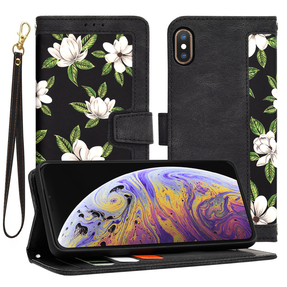 Deksel for Apple iPhone XS Max, Techsuit, FlipCraft, Svart
