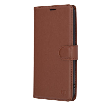 Deksel for Apple iPhone XS Max, Techsuit, Leather Folio, Brun