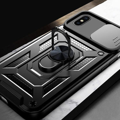 Deksel for Apple iPhone XS / X, Techsuit, CamShield, Svart