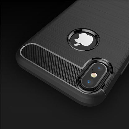 Deksel for Apple iPhone XS / X, Techsuit, Karbon, Svart