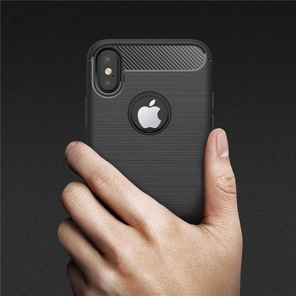 Deksel for Apple iPhone XS / X, Techsuit, Karbon, Svart