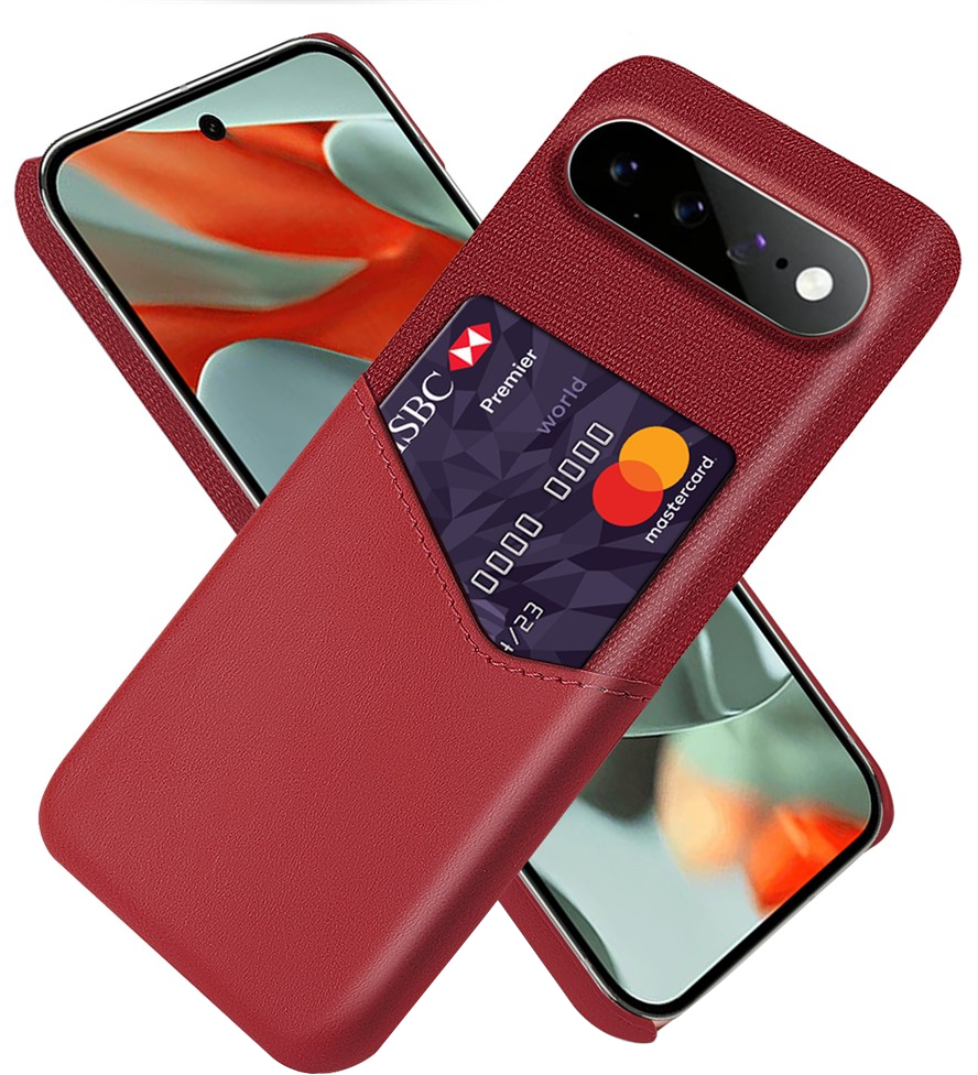 Deksel for Google Pixel 11 Pro XL, OEM, Kortlomme, Rød