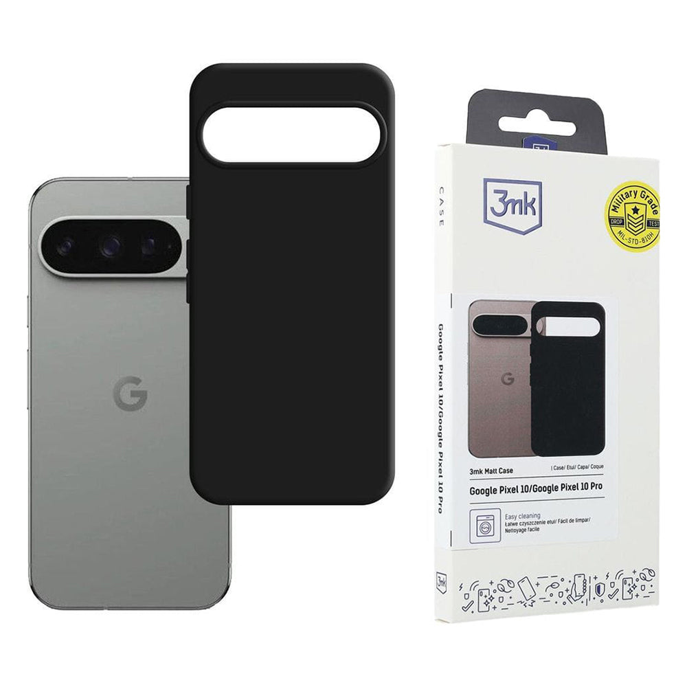 Deksel for Google Pixel 10 Pro / 10, 3MK, Matt svart