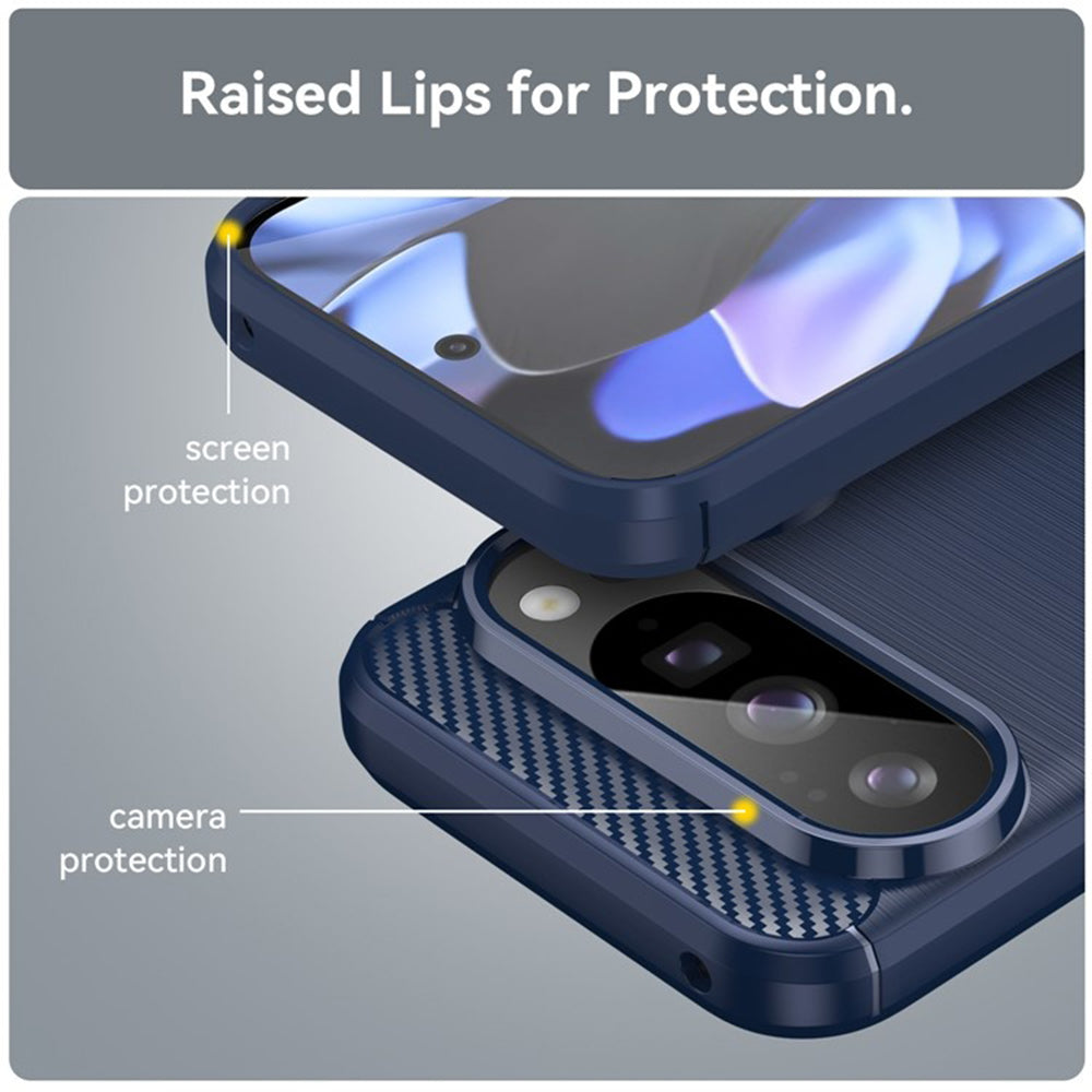 Deksel for Google Pixel 10 Pro / 10, Techsuit, Karbon, Blå