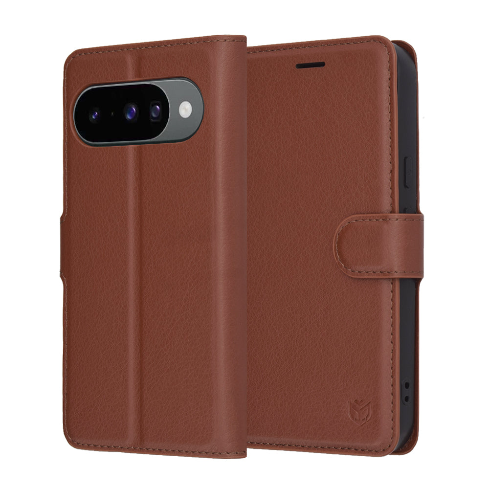 Deksel for Google Pixel 10 Pro / 10, Techsuit, Leather Folio, Brun