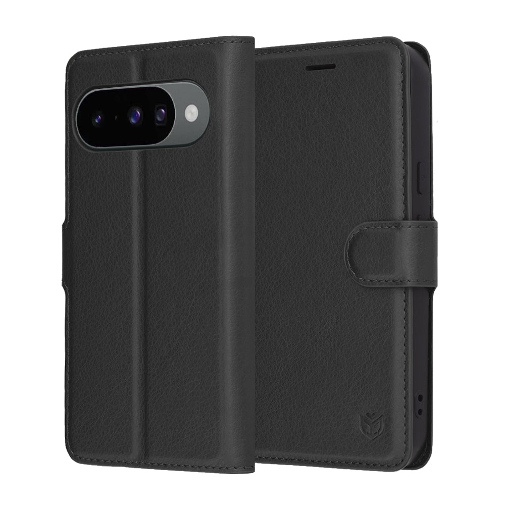 Deksel for Google Pixel 10 Pro / 10, Techsuit, Leather Folio, Svart