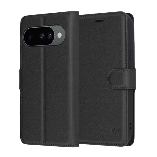Deksel for Google Pixel 10 Pro / 10, Techsuit, Leather Folio, Svart