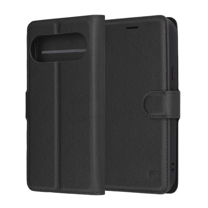 Deksel for Google Pixel 10 Pro / 10, Techsuit, Leather Folio, Svart