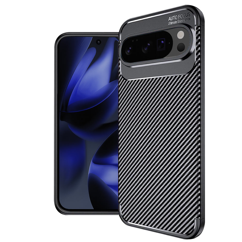 Deksel for Google Pixel 10 Pro XL, Techsuit, CarbonFiber, Svart