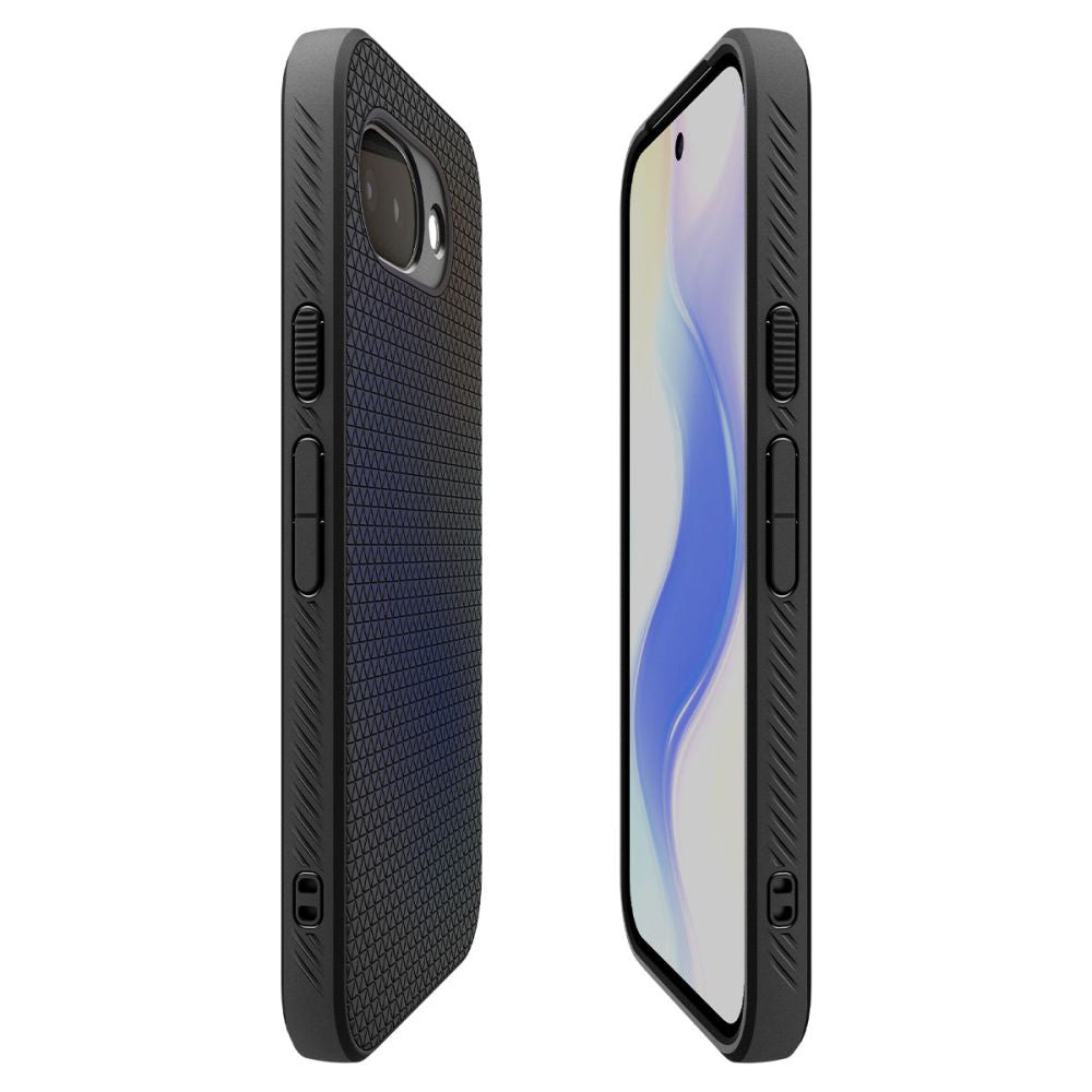 Deksel for Google Pixel 10a, Spigen, Liquid Air, Matt Svart ACS11285
