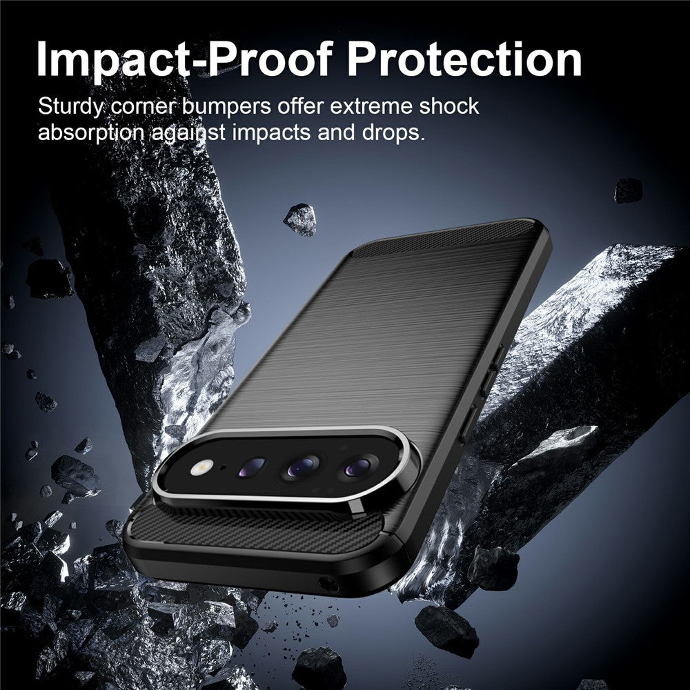 Deksel for Google Pixel 11 Pro / 11, Techsuit, Karbon, Svart