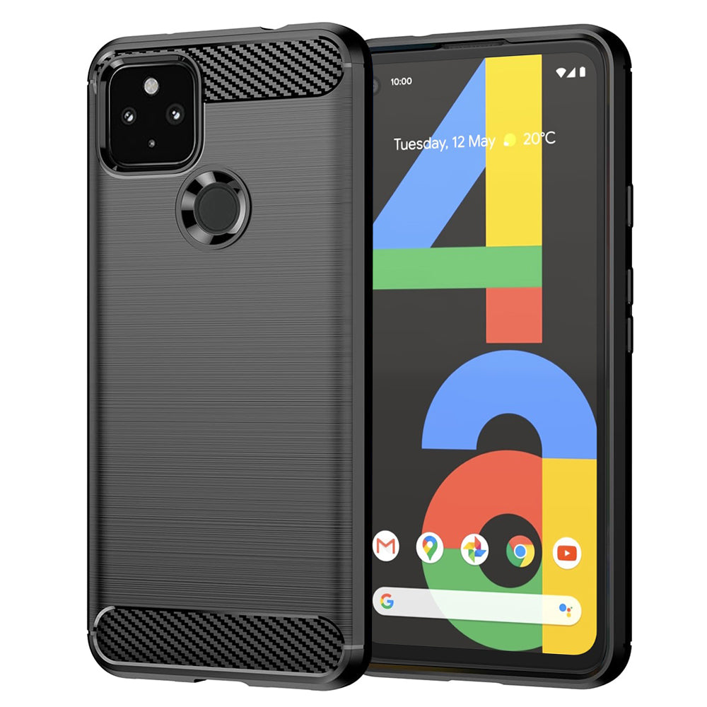 Deksel for Google Pixel 4a 5G, Techsuit, Karbon, Svart