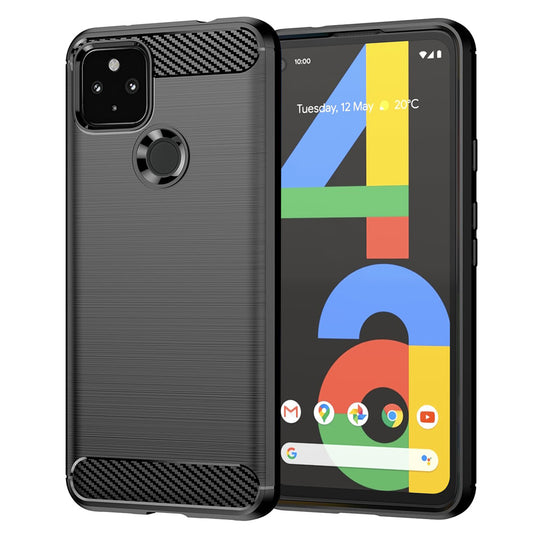 Deksel for Google Pixel 4a 5G, Techsuit, Karbon, Svart