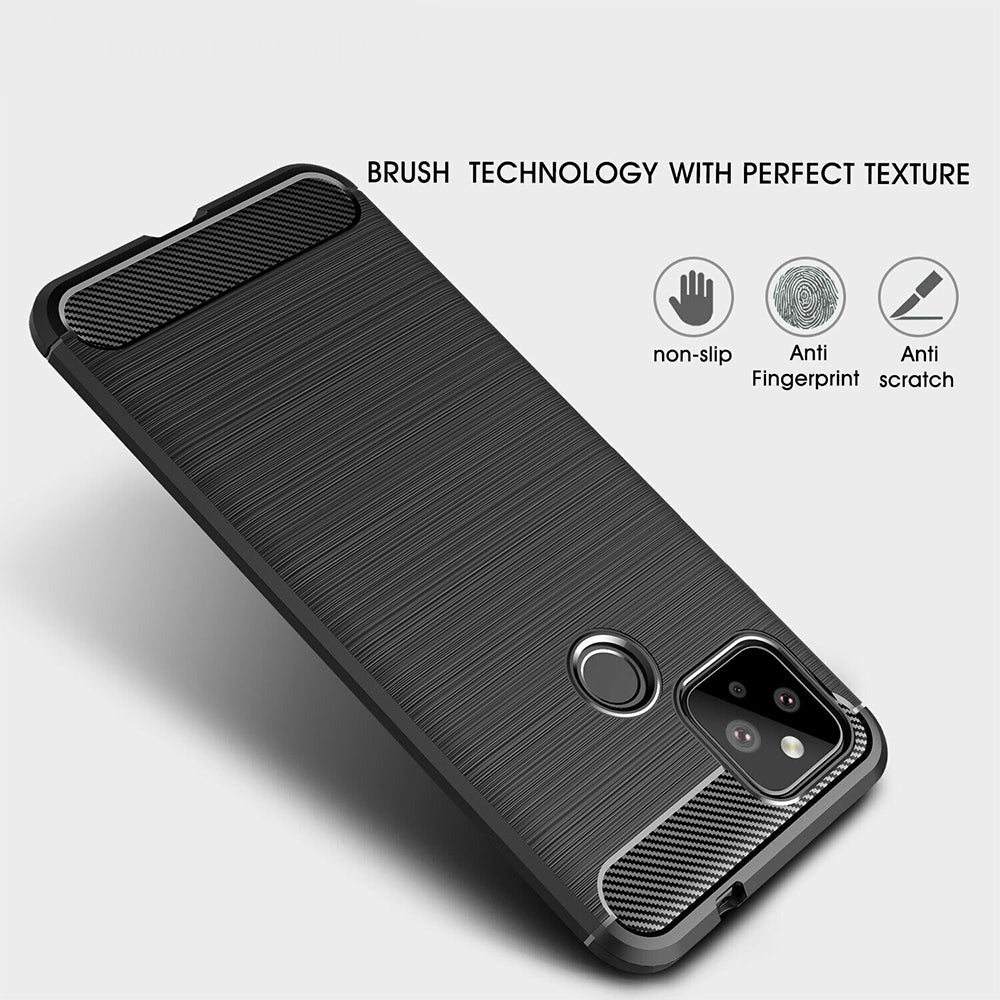 Deksel for Google Pixel 4a 5G, Techsuit, Karbon, Svart