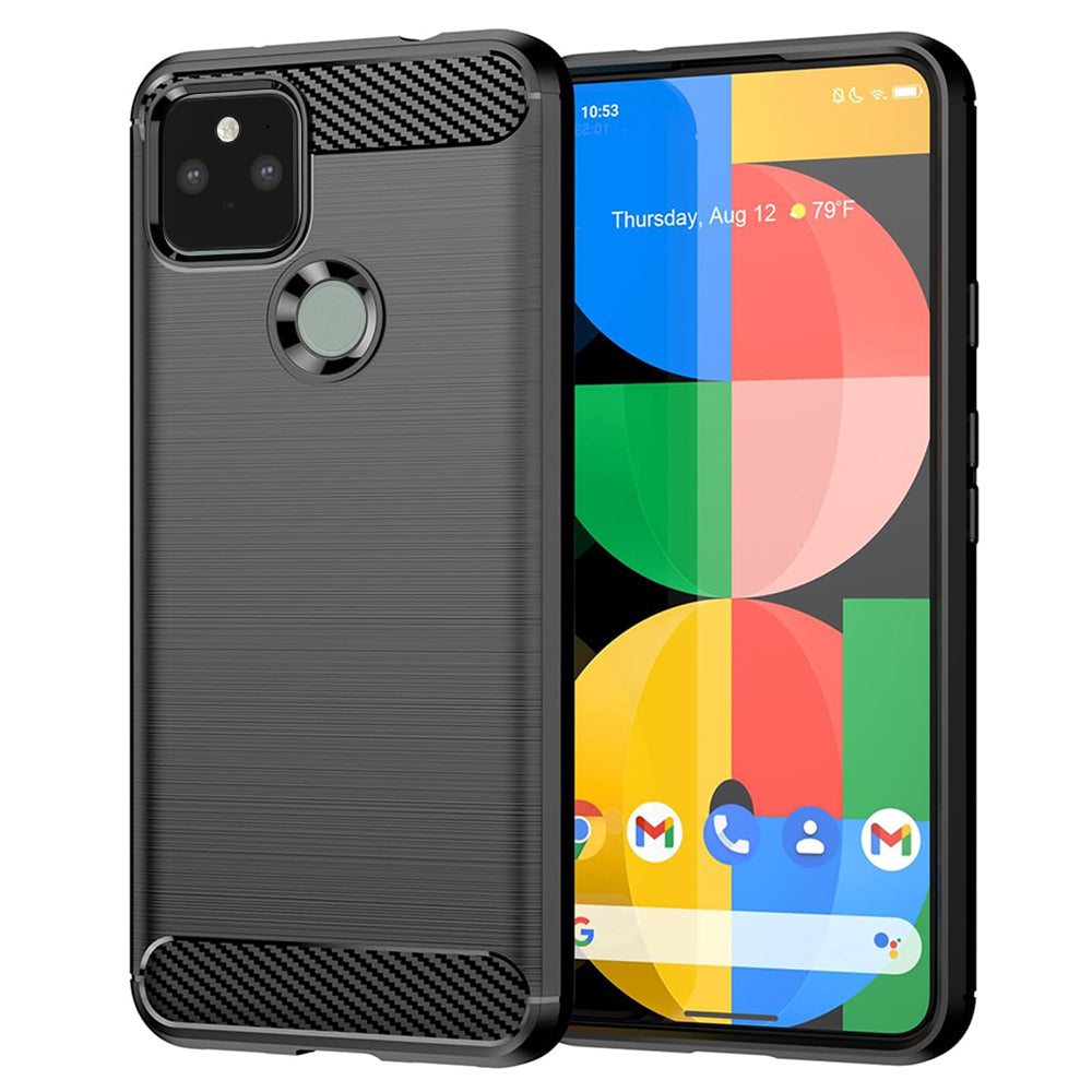 Deksel for Google Pixel 5, Techsuit, Karbon, Svart