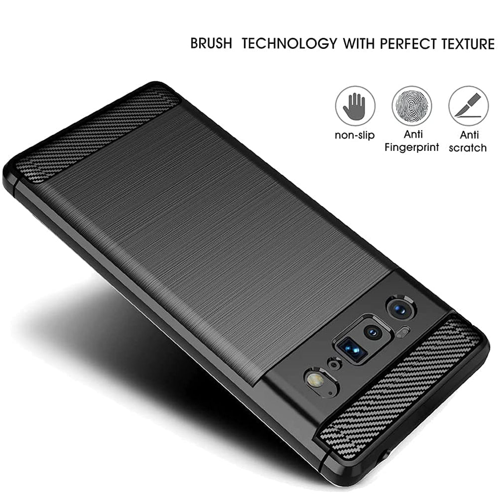 Deksel for Google Pixel 6 Pro, Techsuit, Karbon, Svart