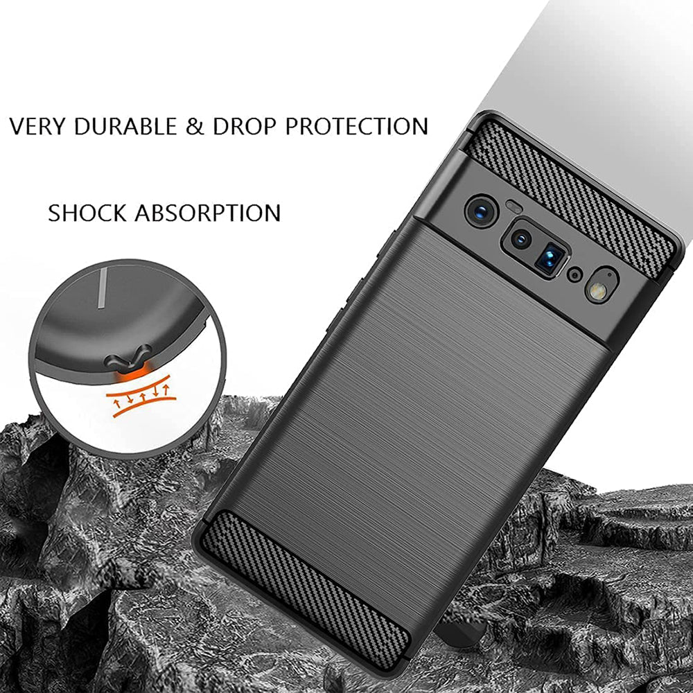 Deksel for Google Pixel 6 Pro, Techsuit, Karbon, Svart