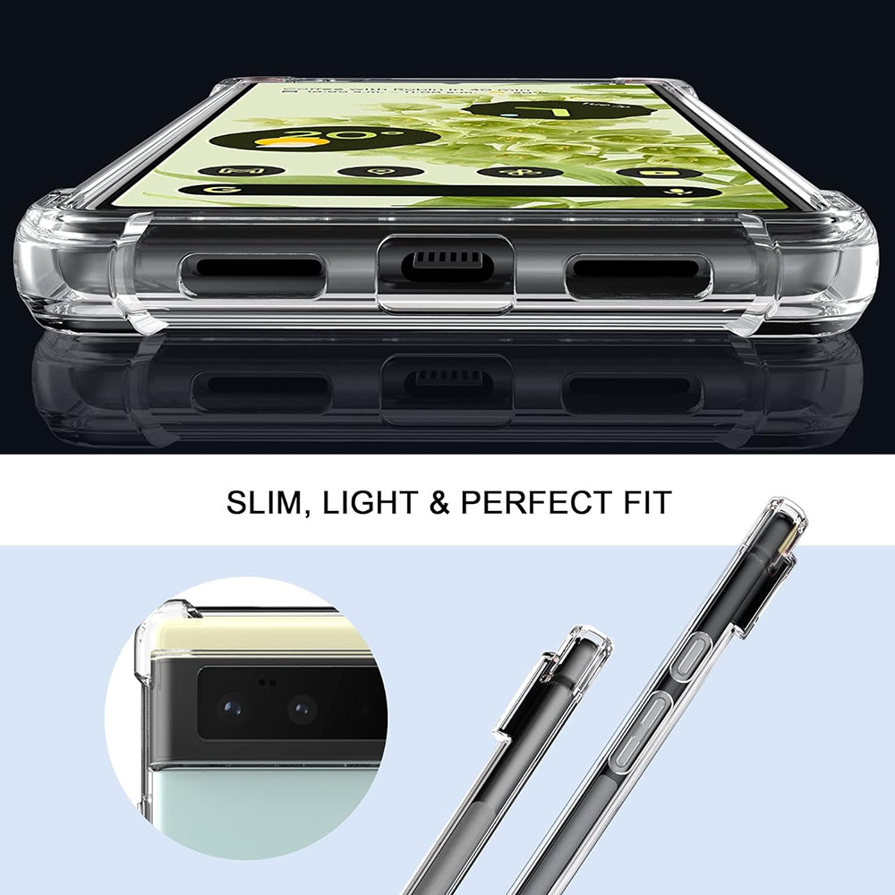 Deksel for Google Pixel 6 Pro, Techsuit, Støtsikker Klar, Transparent